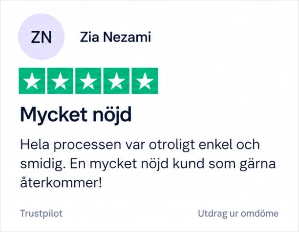 Kundomdöme 5 av 12 från Trustpilot